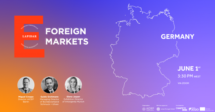 AORP: E-LAPIDAR/MERCADOS EXTERNOS com sessão sobre mercado alemão