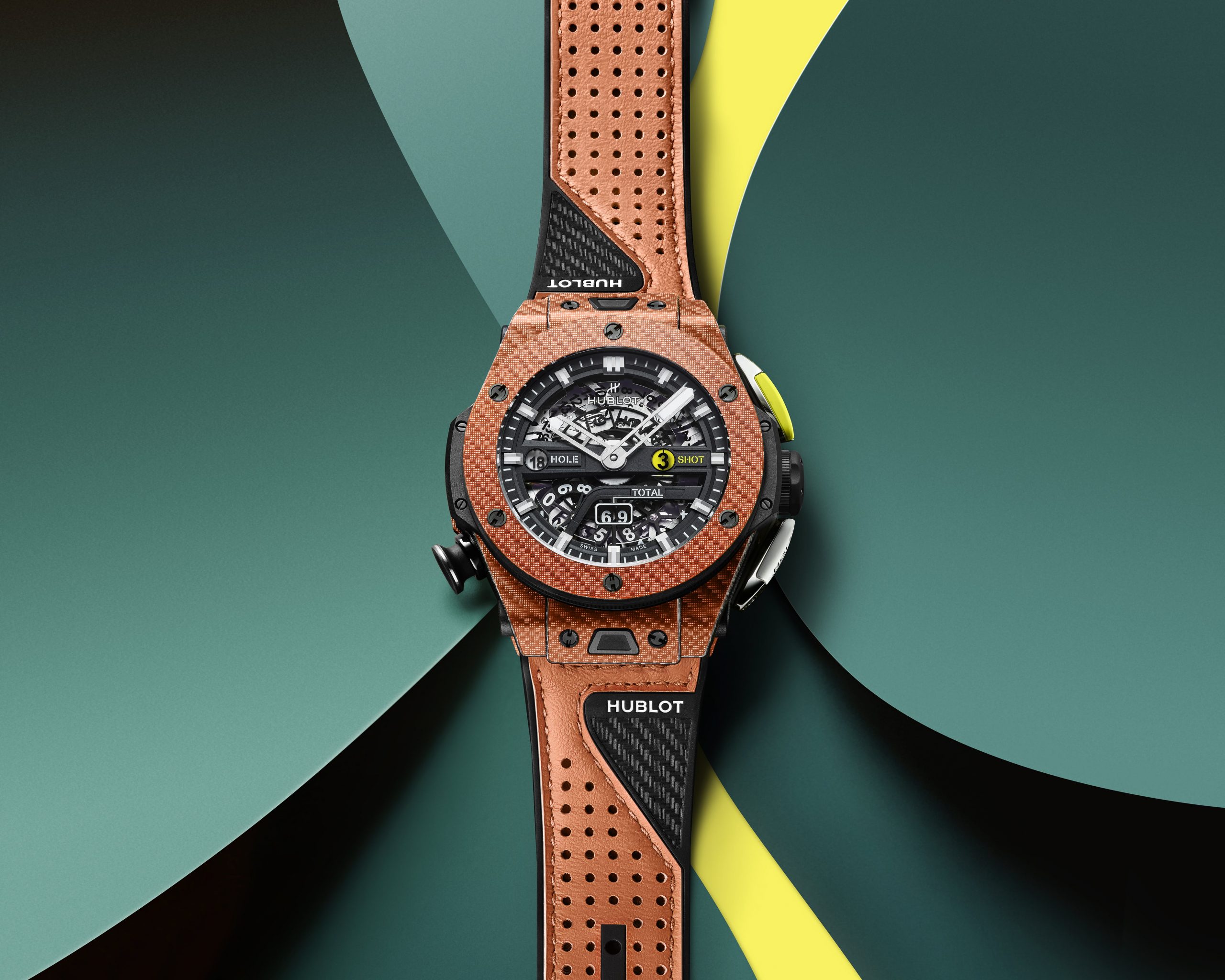 Hublot mostra Big Bang Unico Golf Orange Carbon