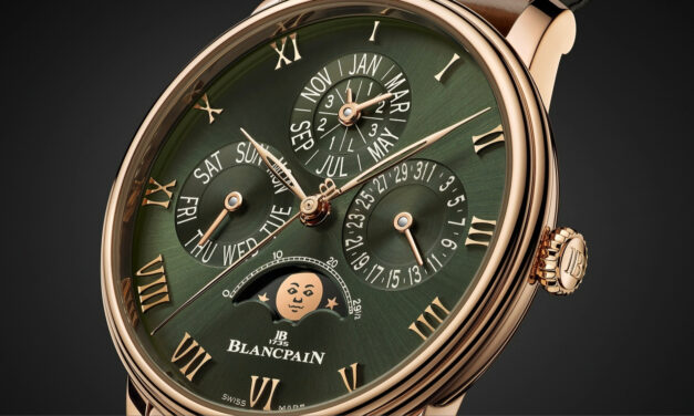 Blancpain revela calendário perpétuo Villeret com mostrador verde
